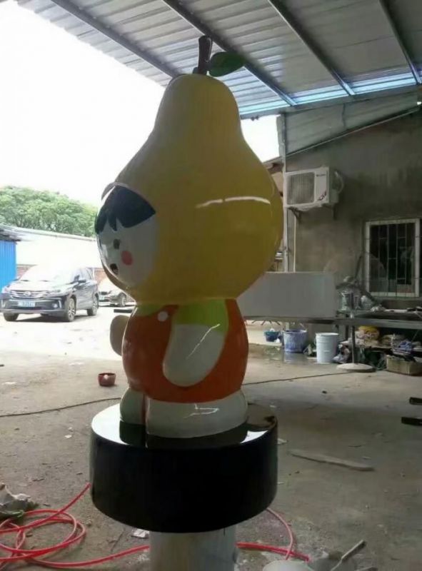 幾何鴨梨雕塑 庭院仿真雕塑 彩繪擺件 幾何鴨梨雕塑 庭院仿真雕塑 彩繪擺件